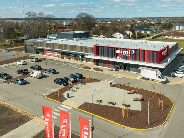 Construction of RIMI Shopping Center at Peldu Street 2, Ikšķile